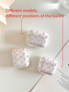 Bow Tie Painted Transparent Flower Button Thickened Fashion Bluetooth Anti-Drop Earphone Case Compatible With S4 Protective Case Apple Wireless Bluetooth Earphone Shell Glossy Pro2 Full Coverage Pods 31/2/3 Generation Protective Case Pro Anti-Drop Soft Shell - Multicolor - View 8