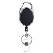 4pcs Metal Retractable Zinc Alloy Lanyard And Key Chain Clip, Anti-Loss Oval Design, Suitable For ID Cards, Credit Cards, Access Cards, Etc., Suitable For School, Home And Office Use - Multicolor - View 5
