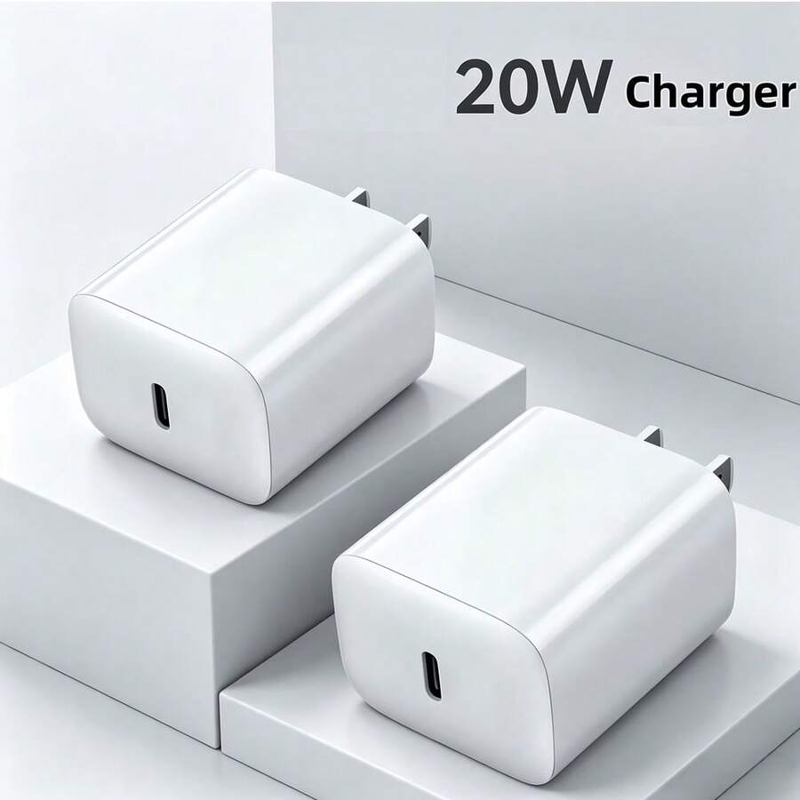 1-3 piezas Adaptador de pared de carga rápida PD 20W compatible con la serie S25, 17 Pro Max/17 Pro/17/Air/16/15/14/13/12/11/XS/XR/S25/S24/S23/S22/S21/S20 Ultra Plus// Serie - Tipo de Enchufe A USA (110-127V) - Ver 1
