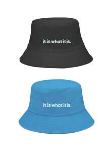 1/2pcs Colorful Neutral Letter Pattern Bucket Hat, Suitable For Outdoor Travel, Beach Vacation, Festival And Daily Fashion Matching, Best Holiday Gift - Multicolor - View 16