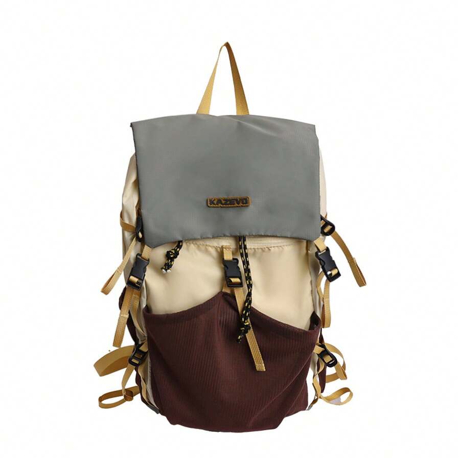 Mochila multifuncional ligera y espaciosa para exteriores para hombres y mujeres – Ideal para senderismo, montañismo, ciclismo y viajes. - marrón - Ver 1