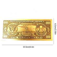 3/6/9PCS Commemorative Banknotes, Gold-Plated Material, Collectible, Collectible Toy, Birthday Gift, Gift, Holiday Gift, Perfect Gift, Toy - Multicolor - View 6