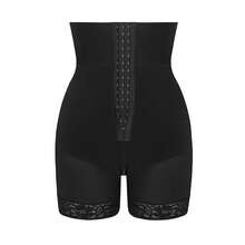 Summer moldeadores de cintura alta con tres botones, control de abdomen y levantamiento de glúteos, estilo europeo y americano, tallas grandes, elásticos, para moldear la cintura. - Morado - Ver 8