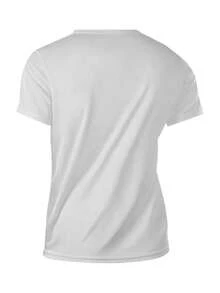 Men's Cartoon Style White Duck Weightlifting Print Loose Casual Crew Neck T-Shirt - 白色 - 查看 2