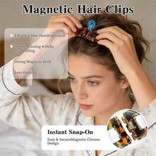 1 pezzo Set di fermagli magnetici per capelli con tramonto tropicale, fermagli magnetici piatti per capelli da donna, adatti per abbinamenti quotidiani e acconciature domestiche. Senza pieghe quando vengono applicati, leggeri ma strutturati, operazione semplice e intuitiva, senza residui dopo la rimozione, adatti per casa e viaggio, creano facilmente varie acconciature da ragazza, accessorio da bagno, essenziale per le vacanze, accessorio per capelli per la decorazione della casa. - Taglia unica - Visualizzare 10