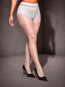 GNIM HL 1/3 Pairs 10D Ultra Sheer Black Tights High Elasticity Skinny Pantyhose Sexy Transparent Stockings For Women Daily/Party/Office All-Match Legwear - White - View 4