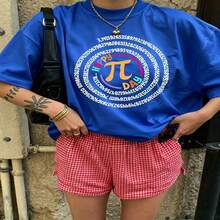 Heartfelt Daily Casual Graphic T-Shirt 100% Cotton Oversized Soft Breathable Casual Crewneck Short Sleeve Top Cute Aesthetic Daily Fashion Lovers Casual Wearers Daily Outfit Enthusiasts Gift Givers - 藍色 - 查看 18