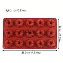 15 Cavity Vortex Silicone Candy Molds For Candy Chocolate Muffin Baking Cake Topper - Multicolor - View 2