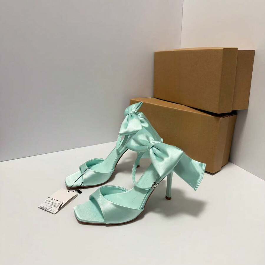 Sandali con tacco da donna - Verde smeraldo - Visualizzare 1