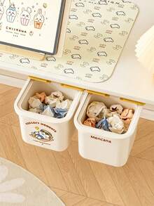Invisible Under-Desk Hanging Storage Box, Drill-Free Adhesive Smooth Slide, Cartoon Print, Student Desk Office Desktop Stationery Small Items Invisible Drawer Storage Box - View 8