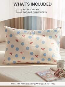 1/2pcs Printed Pillowcase Set (No Filling), Soft Fabric, Multiple Colors Available, Soft And Breathable, Skin-Friendly And Comfortable, Cozy Home Textile, Suitable For Home Bedding And School Dorm Bedding, Back To School Essential - Multicolor - View 3