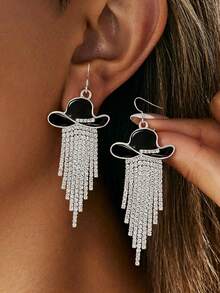 1 par de pendientes de botón estilo vaquero occidental, accesorio versátil y de moda - Pendientes 8 - Ver 14