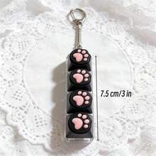 Gantungan Kunci Cakar Kucing Lembut, Aksesori Fashion, Mainan Gantungan Kunci Kancing, Gantungan Kunci Penghilang Stres, Cocok untuk Dekorasi Koper, Ponsel, dan Mobil! Kancing Penghilang Stres - MultiWarna - View 2