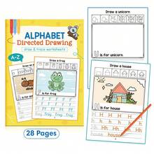 Lachilly Letter Directional Drawing Practice Book A-Z, Drawing, Tracing And Writing Worksheets, Preschool Handwriting Practice Workbook For Kids, 28 Pages - Multicolor - View 11