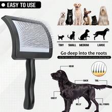 1pc Pet Grooming Comb For Dogs And Cats, Fast Deshedding Comb To Remove Loose Hair And Tangled Fur, Removes Floating Hair - Multicolor - View 2