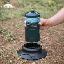 CAMPINGMOON حامل دعم أسطوانة الغاز للتخييم الخارجي، قاعدة خزان البروبان، خفيف الوزن، محمول، حامل مستقر PG-196 - الأسود - مشاهدة 2