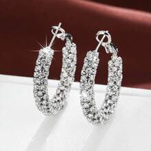 1 Pair Exquisite Polka Dot Inlaid Cubic Zirconia Women's Earrings Suitable For Daily Wear - Multicolor - View 2