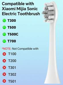 2/4/8 Pcs Compatible With Xiaomi Electric Toothbrush Replacement Brush Heads, Professional Toothbrush Head Refills Compatible With XIAOMI Mijia Electric Toothbrushes T300/T500/T500C/T700 Series - View 3