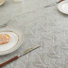 Rectángulos y cuadrados de vinilo transparente impermeables, a prueba de aceite y fáciles de limpiar, adecuados para comedor, fiestas, picnic, boda, decoración del hogar, decoración de escritorio - Plateado - Ver 9