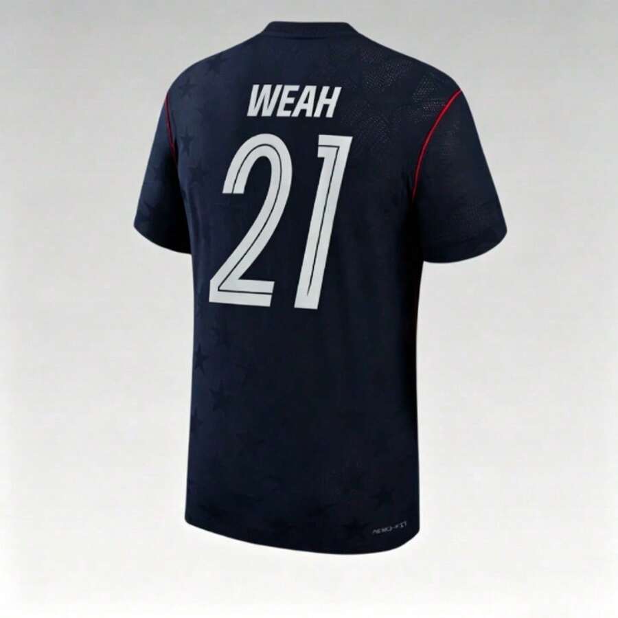 26-27 Season U.S. National Team Away Jersey In Navy Blue Color, Number 21 WEAH Fan Edition Breathable Sports Short Sleeve - 26-27 USA Away Game - NO.21 - View 1