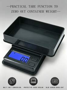 [Hot ] 1kg/500g Dual Range Switchable High Precision Mini Portable Electronic Scale, LCD Blue Backlight Display, Supports Multiple Unit Conversion. Suitable For Jewelry, Powder And Other Applications. Powered By 2 AAA Batteries [Batteries Not Included]. - jewelry scales - View 2
