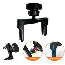 1pc Upgraded Magnetic Car Phone Holder, Anti-Shake Air Vent Dual Lock Clip Design, Protects Car Interior, Slim Compact Fast Magnetic Attachment, Essential For Daily Driving And Travel, Hands-Free Driving, Suitable For Road Trips, Father's Day, Graduation Season, Summer - W41 - View 2