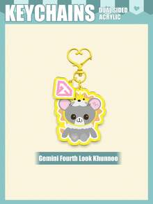 Thai BL Keychain, GMMTV KEYCHAIN, Characters GeminiFourth, PondPhuwin, EarthMix, FirstKhaotung, Thai Series, Thai Idol Derivative Merchandise, Double-Sided Plastic Protective Film, Can Be Hung On Bags, Keys, Car Keys, Suitable As Gifts For Family And Friends - TVBL - View 13