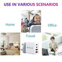 55W PD&QC 4-in-1 Schnellladegerät für die Wand mit UK-Stecker, 2USB-C+2USB-A Multi-Port-Adapter, kompatibel mit iPhone 17/16 alle Serien und Modelle - View 8