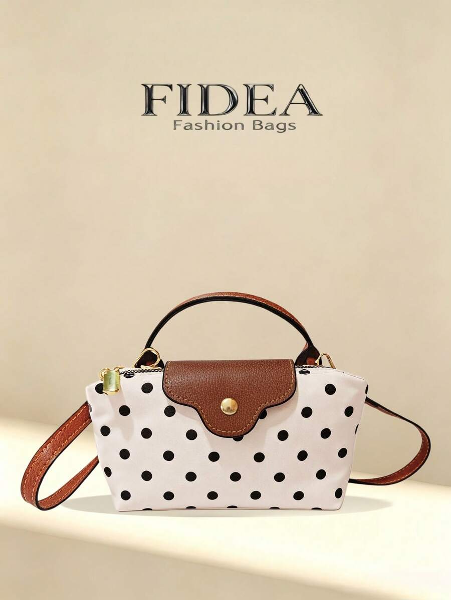新款時尚純色極簡波點水桶包，優雅高端百搭手提包，附頂部提把、肩帶與斜背帶，適合上班、購物與約會