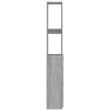 vidaXL Bathroom Cabinet, Bathroom Storage Cabinet With Ample Space, Tall Bathroom Cabinet, Bathroom Furniture, Sonoma Grey Wood Composite - Grey - View 6
