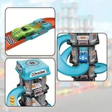 Multi-Layer Racing Track With Helicopter Landing Pad, Includes 2 Cars, Launcher, Drift Track - 5-Layer DIY Assembly Toy, Suitable For Boys And Girls, Challenging Construction, Birthday/Christmas Gift, Parent-Child Racing Activity (Track) - Multicolor - View 3