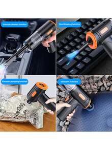 1PC Portable Wireless Multi-Function Vacuum Cleaner, Suction/Blow/Pump/Charge 4-In-1, Small Size, USB Rechargeable, Dry And Wet Use Cleaning Car Mini Vacuum Cleaner, Suitable For Home And Car, Dual-Use Blower And Vacuum For Car Interior - Vacuum Cleaner - View 9