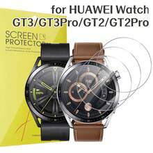 3片裝 鋼化玻璃螢幕保護貼 適用於 Watch GT3/GT3Pro/GT2/GT2Pro，超高清晰度觸控靈敏度，無氣泡貼合，9H 硬度防刮耐磨 - 3件,適用於GT3 46毫米 - 查看 1