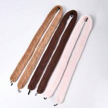 1pc Heatless Curling Rod With Elastic Ends, Slouchy Sleep Big Wave Hair Curler Tool - Pink - View 5