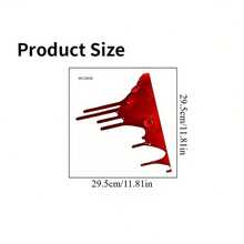 1pc Halloween Horror Bloody Blood Stain Pattern PVC Material Home Wall Bathroom Toilet Seat Decorative Sticker, Self-Adhesive Home Decor Sticker, Suitable For Wall, Cabinet, Toilet Sticker And Other Scene Decoration - A - View 4