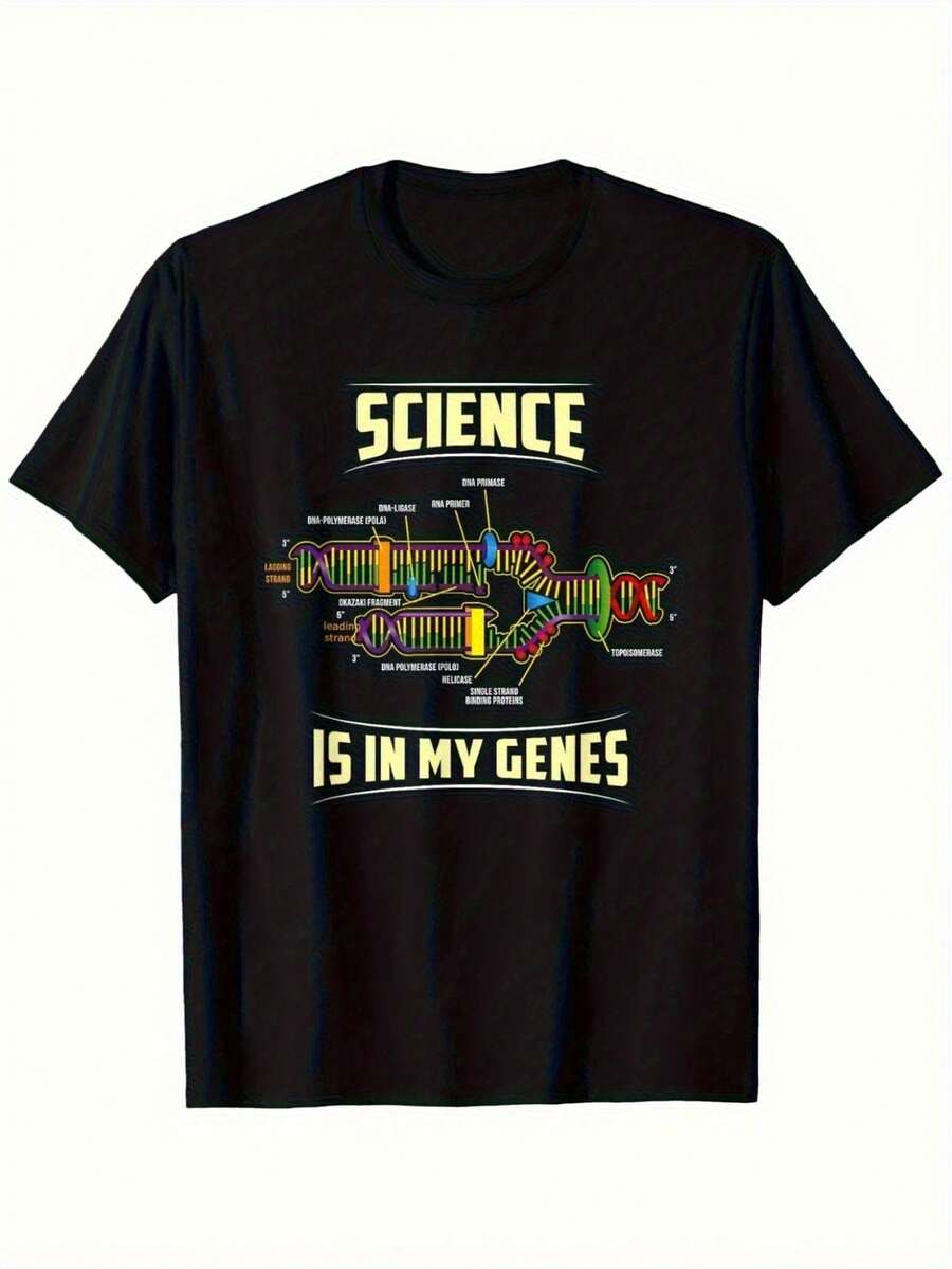 Camiseta de algodón 100% con estampado, nueva colección 2026: cómoda y fácil de usar, ideal para todas las personas. - Negro - Ver 1