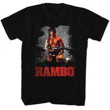 Camiseta Negra de Tres Vías para Adultos Rambo - Negro - Ver 1