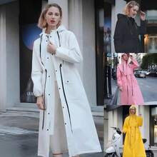 Chubasquero de moda Chubasquero para mujer Chubasqueros impermeables reforzados Chubasquero impermeable para mujer Poncho impermeable Poncho cortavientos Chubasquero impermeable alargado Chubasqueros impermeables multifuncionales Ropa de lluvia para actividades al aire libre Ciclismo Viajes Escalada Chubasquero - Impermeable - Ver 2