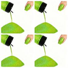 90ml/1.76OZ Glitter Holográfico Ultrafino, Pó de Glitter de Resina 1/128" Lantejoulas para Artesanato, Slime, Pintura de Unhas, Decoração de Festival, Copo Térmico, Joias, Scrapbook, Pintura, Cartões de Casamento 1 Frasco, 2 Frascos, 4 Frascos. Cada Frasco Contém 90ml/50g - Verde - Visão 7