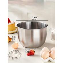 Mangkuk Pengaduk Stainless Steel Bertingkat, Mangkuk Pengaduk Kue, Peralatan Dapur Bulat Tahan Karat, Cocok untuk Memasak, Memanggang, Menyiapkan, dan Membersihkan. Sempurna untuk Penggunaan di Rumah, Juga Bagus untuk Dekorasi Halloween dan Natal. - View 11