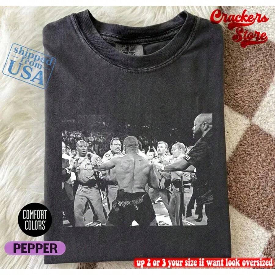 Camiseta Vintage con Gráfico de Mike Tyson, Estilo Boxeo de los 90, Camiseta