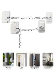 Adjustable Window Safety Lock - Self-Adhesive, No Drilling Required, Durable Metal And Plastic Material, Suitable For Home Security, Ventilation And Privacy, Stylish Lock Design, Easy Installation - Multicolor - View 6