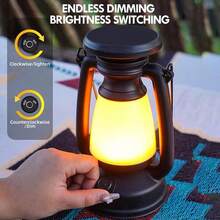 Charging Decoration Atmosphere Light Retro Horse Light Led Desk Lamp Outdoor Camping Bar Light Table Light Lantern Home Decor - 彩色 - 查看 2