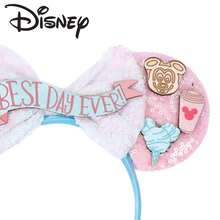 Disney Colorful Tulle Bow Headband, Ice Cream Dessert Patchwork Sequin Ear Accessories, Park Travel Outfit Hair Accessory - View 5