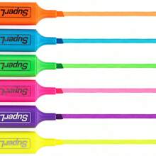 Classic Best-Selling 4-Color/6-Color Fluorescent Markers, Dual-Tip, Fluorescent Pens, No Bleeding, Water-Based, Quick-Drying School Office Journal Supplies - Sets - View 3