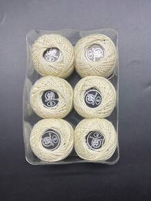 6pcs/Box Solid Color Lace Thread, Mini Spools, Approx. 25m/Spool, Boxed Cross Stitch Cotton Thread, Multi-Color Ball-Shaped Pure Cotton Embroidery Thread Set, Suitable For Crafters And Sewing Classes, Casual Country Style Handmade Accessories - Solid Color No. 8 Lace Thread - View 12