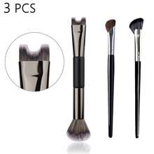 Dual-Ended Nose Contour Brush, 2-In-1 U-Shaped Nose Contour Brush, Fluffy Angled Brush Set, Suitable For Sculpting, Defining, Highlighting And Blending - Multicolor - View 10