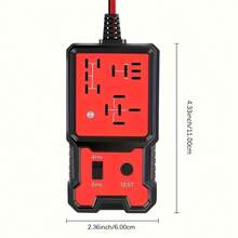 12V Car Relay Tester - Durable Automotive Testing Tool With Battery Clips, Suitable For 4-Pin And 5-Pin Relays, Car - Red - View 2