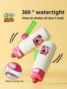 Botella de agua aislada Disney para niños con pajita, botella de agua escolar, gran capacidad, tapa dual, botella de agua aislada para beber directamente 600ml - Multicolor - Ver 9