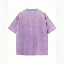 Psalm 118:6 Faith Over Fear Shirt Pink Cross Graphic Vintage Washed Christian Streetwear Church Outfit, Womens Washed T-Shirt,Vacation Outfits Women - 紫色 - 查看 2